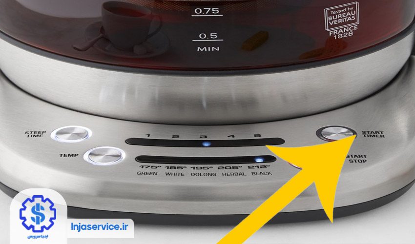 دکمه :Timer برنامه ریزی زمان روشن شدن چای ساز